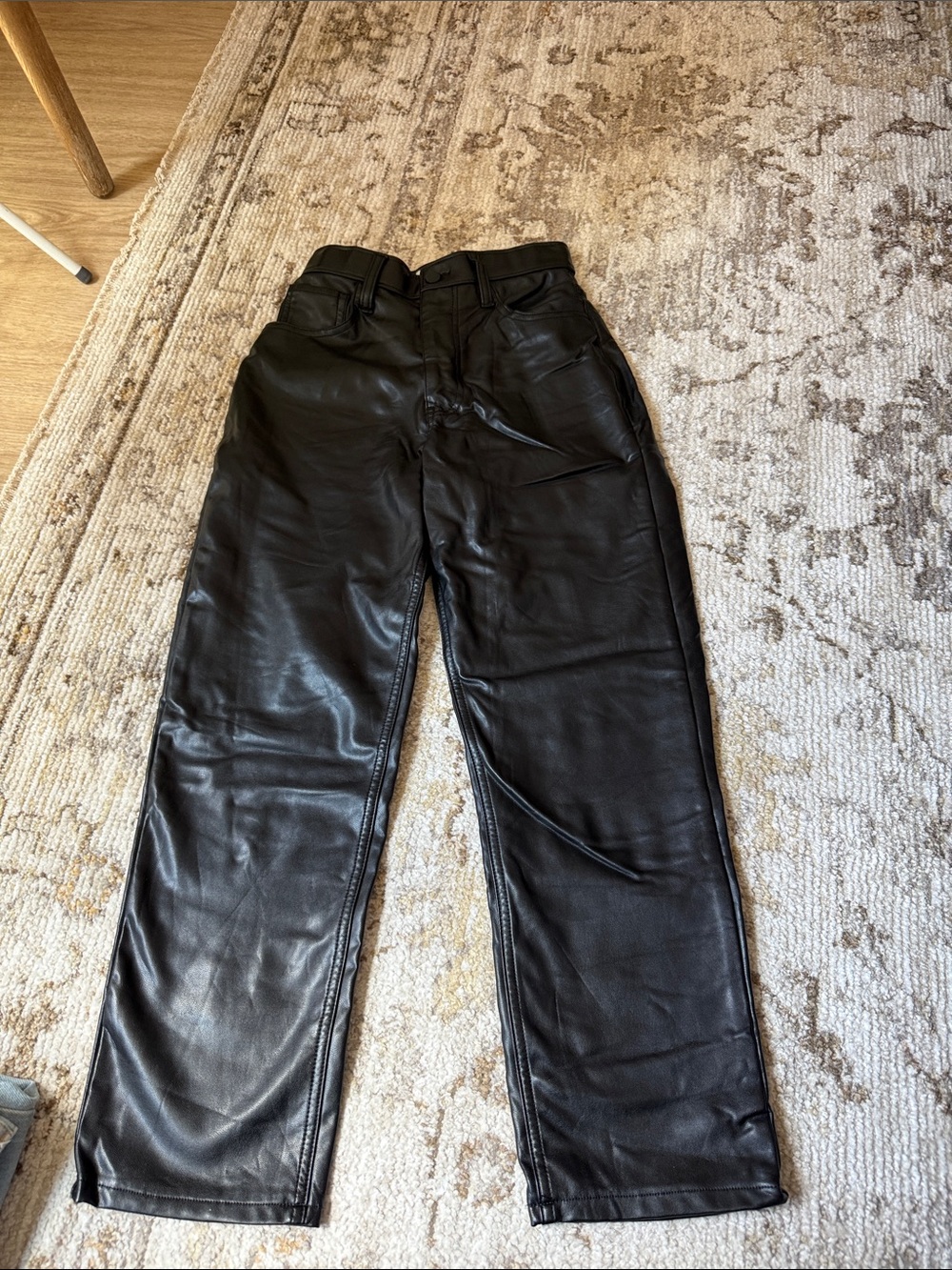Abercrombie & Fitch Black Ankle Straight Ultra High-Rise Pants